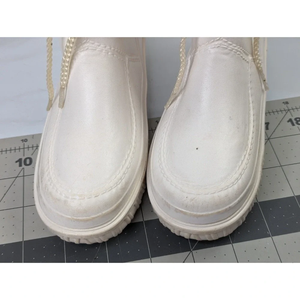 Waterproof White Rain Snow Boots Kids Sz‎ 12 Made in USA